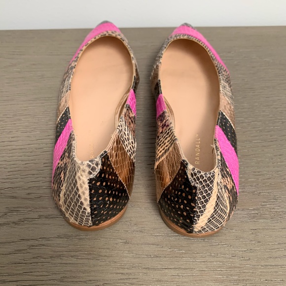 Loeffler Randall metallic snake print flats - Picture 2 of 5